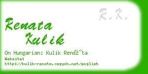 renata kulik business card